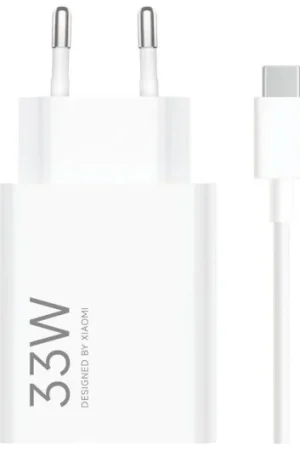 Xiaomi Adaptador de Corriente de Carga Rápida 33W USB-A Blanco + Cable USB-A a USB-C
