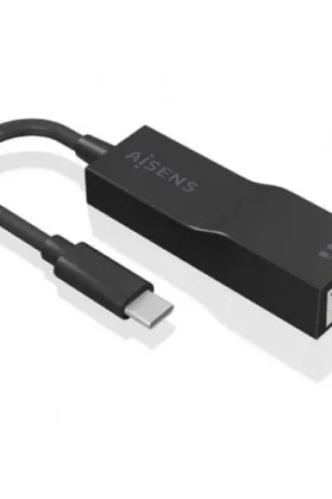 Conversor AISENS USB3.1 Gen1 USB-C a Ethernet Gigabit 1000Mbps 11cm Negro